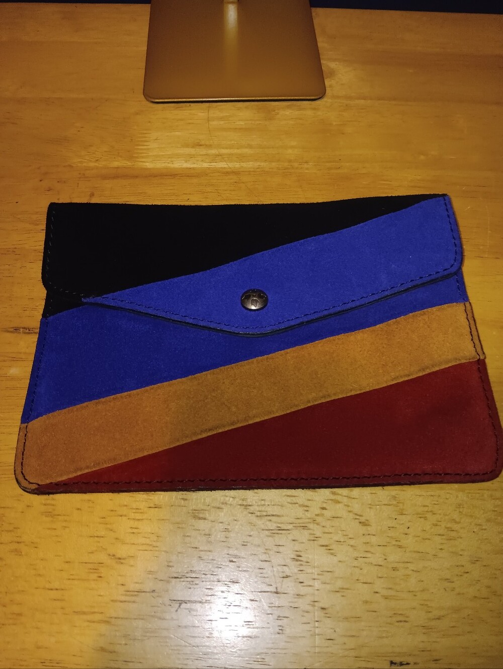 Patricia Nash Colorblock Suede Envelope Clutch
